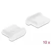 Tapa antipolvo para conector hembra USB Type-C DeLOCK 64095 10 uds. blanca
