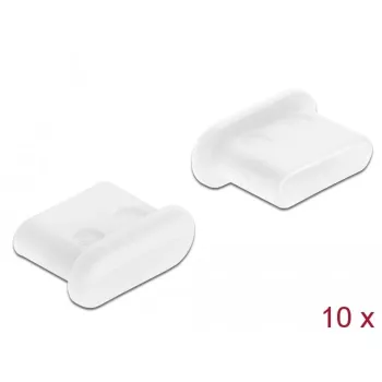 Tapa antipolvo para conector hembra USB Type-C DeLOCK 64095 10 uds. blanca