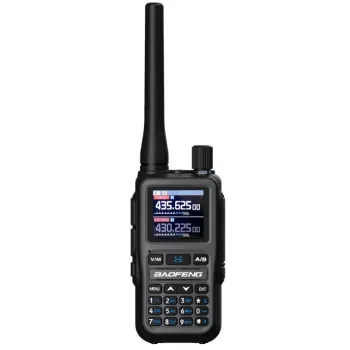 Walkie-talkie Baofeng UV-5R EU MINI USB-C Bluetooth VHF UHF banda aérea gris