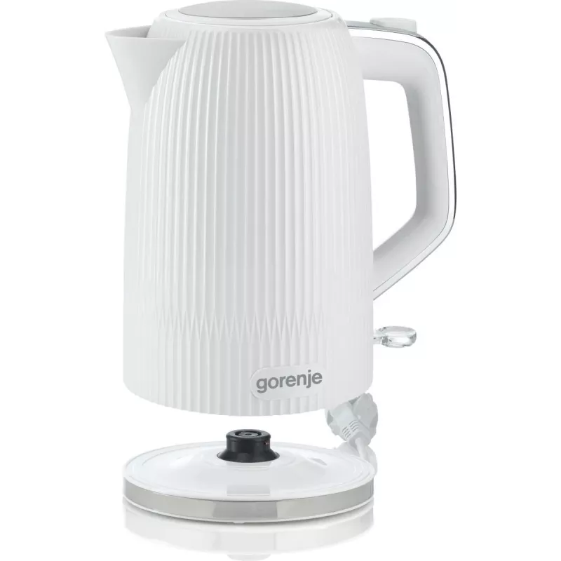 Gorenje Hervidor | K17DPW | Eléctrico | 2200 W | 1,7 L | acero inoxidable | base giratoria 360° | blanco