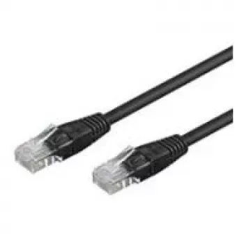 Wentronic Goobay Cable patch CAT 6, U/UTP, negro, 7,5 m - mezcla de cobre CCA (68686)