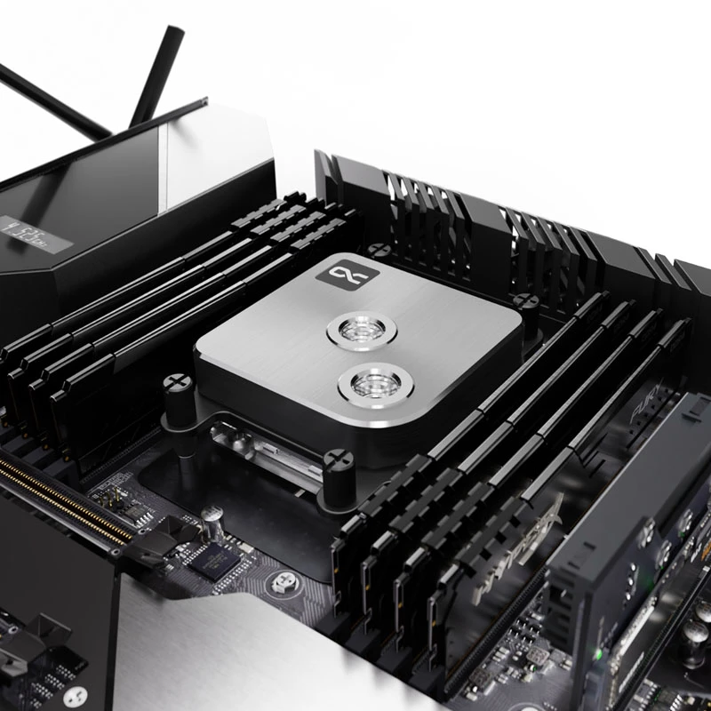 Alphacool Core 1 13444 bloque de agua para CPU, LGA1700/LGA1851/AM4/AM5, plateado