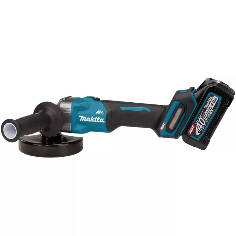 Amoladora angular a batería GA008GM201 XGT, 40Voltios (azul/negro, 2x batería Li-Ion XGT 4,0Ah, MAKPAC tamaño 4)