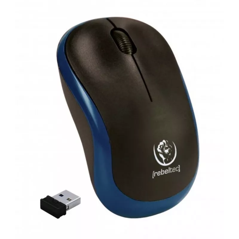 Ratón óptico inalámbrico Rebeltec METEOR azul RBLMYS00048 USB