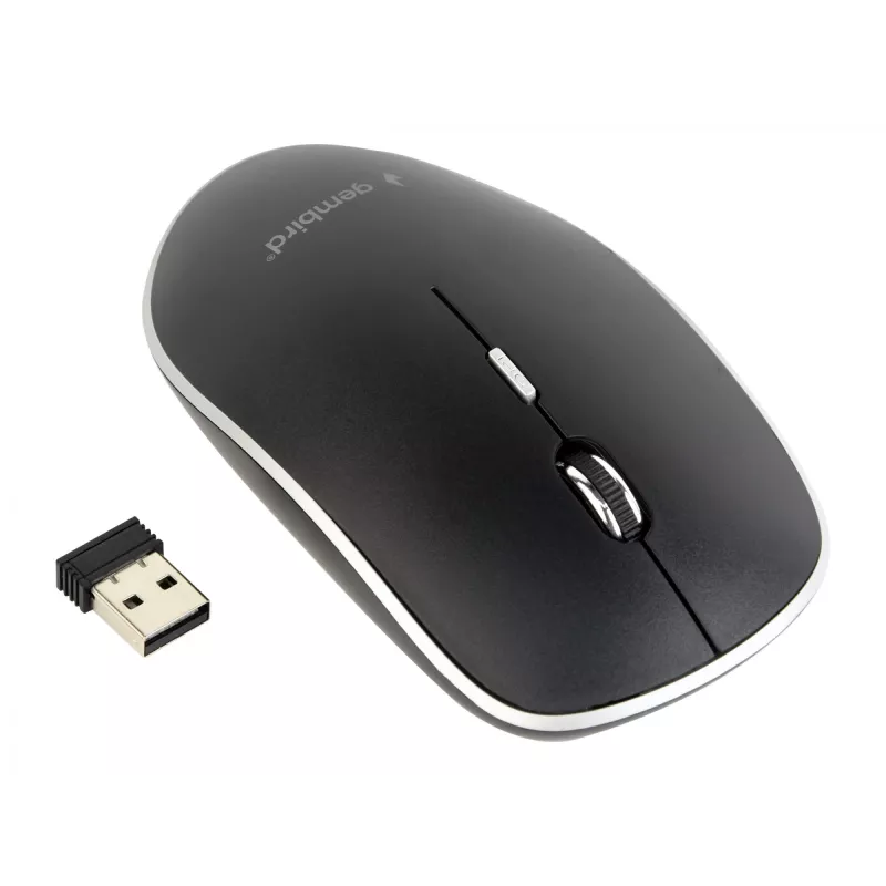 Ratón USB OPTICAL WRL Negro/SILENT MUSW-4BS-01 GEMBIRD