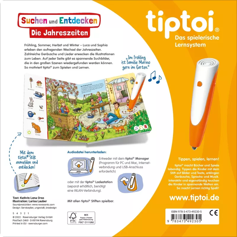 tiptoi Suchen und Entdecken: Die Jahreszeiten, libro educativo