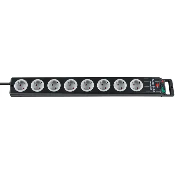 Alargador de corriente Brennenstuhl 1153380118 2,5 m 8 tomas AC Negro Gris