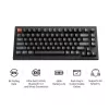 Teclado mecánico 75% Keychron V1 Ultra 8K — QWERTY, Bluetooth y cable, RGB, negro