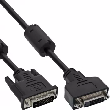 InLine Cable DVI-D 24+1 M/H, Dual Link, 2 núcleos de ferrita, 3 m
