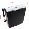 Destructora de documentos PEACH PS400-02, corte en tiras, ancho de trabajo 22 cm, corte 7 mm, negro/plata