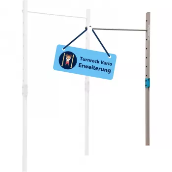 Extensión de barra de gimnasia doble barra HUDORA Vario, máquina de fitness ajustable, azul/beige
