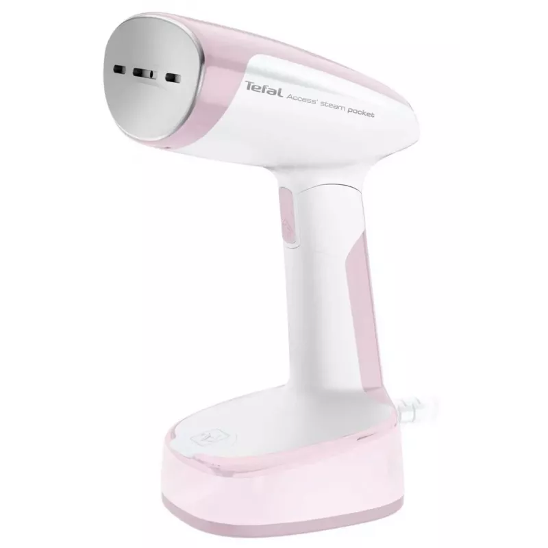 Cepillo de vapor de mano Tefal DT3050, 1300 W, 20 g/min de vapor, depósito de 0,12 L, cable de 2,6 m, rosa