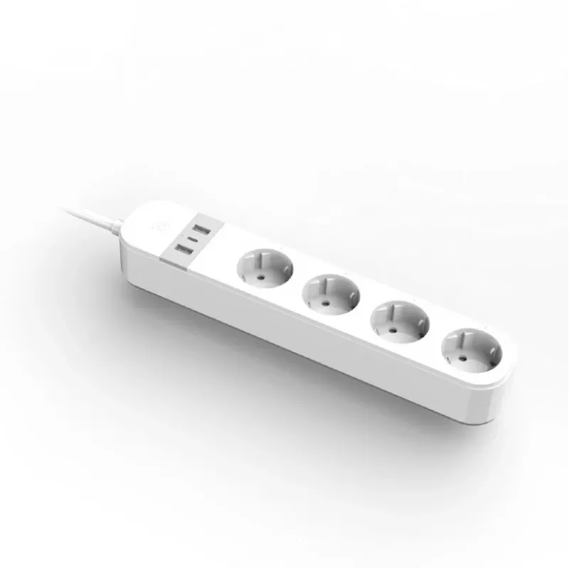 Regleta de enchufes inteligente Gembird TSL-PS-S4U-01-W 4 salidas AC 3880 W Blanco
