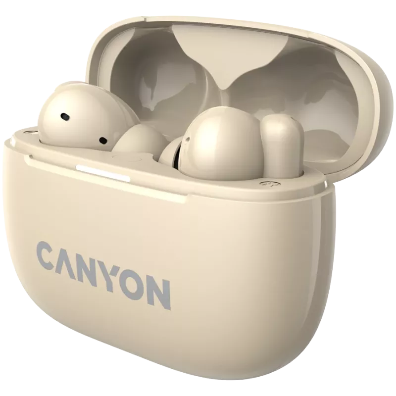 Auriculares con micrófono Canyon CNS-TWS10BG True Wireless Stereo (TWS) in-ear para llamadas/música/deporte/día a día USB Type-C Bluetooth beige (CNS-TWS10BG)