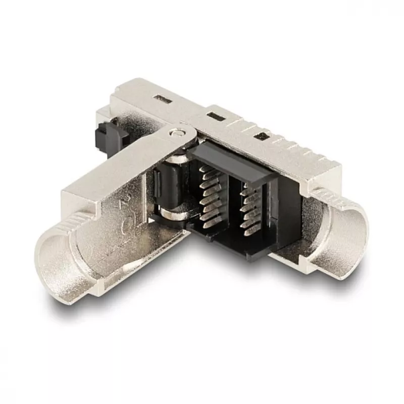 Conector macho RJ45 DeLOCK, montaje en campo Cat.6A con prensaestopas y tapa antipolvo