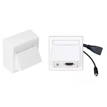 Adaptador HDMI Wiktors Vivolink WI221170 con conector hembra de audio de 3,5 mm, blanco