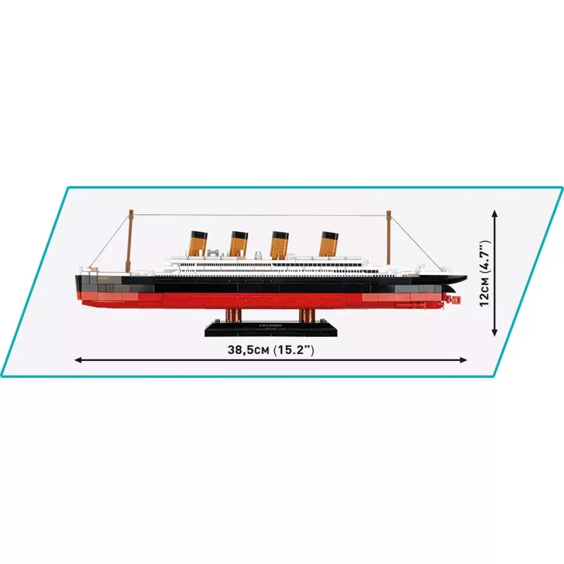 Set de construcción Cobi R.M.S. Titanic modelo 593 piezas COBI-1680 — bloques de construcción a escala
