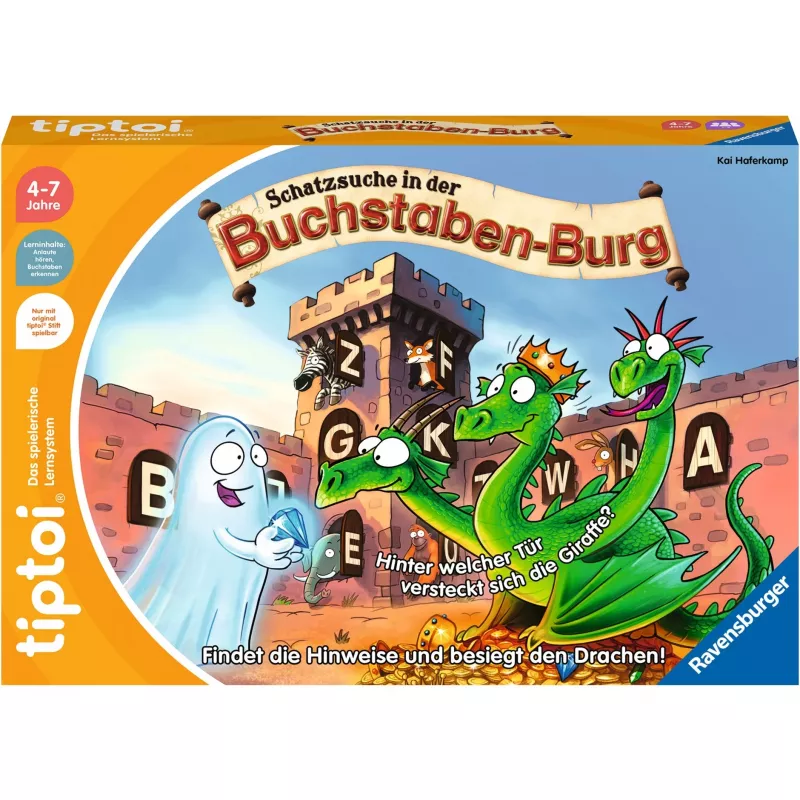 tiptoi Búsqueda del tesoro en el castillo de las letras, juego de mesa