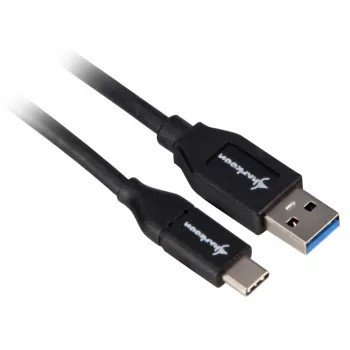 Cable Sharkoon USB 3.2 Gen 2 USB-A macho > USB-C negro 1 metro - cable - digital/datos