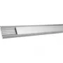 Canaleta de suelo Hager de aluminio anodizado, 18 x 125 mm, transitable, longitud: 2,0 m, canaleta de suelo transitable para guiar hasta 8 cables de 11 mm de diámetro (AKA181250E)