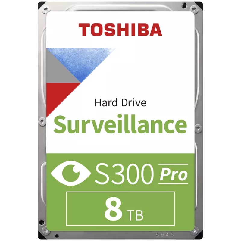 Toshiba S300 Pro Disco duro interno de vigilancia 8 TB 7200 RPM 512 MB 3.5 Serial ATA III