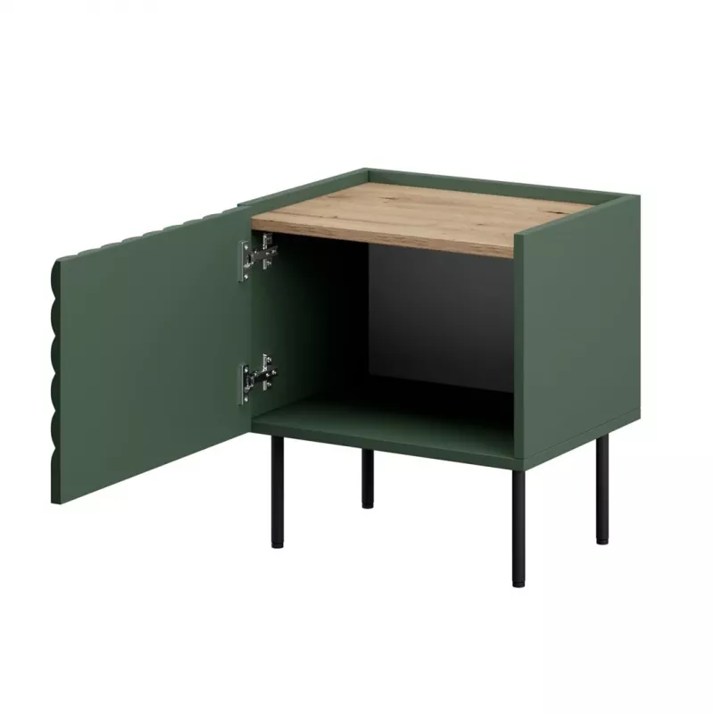 Cama Meble ONDA 301462 mesita de noche, juego de 2 uds., 50×40×54 cm, verde