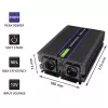 Inversor QOLTEC Monolith 3000 MS Wave, 12V→230V, 1500/3000W, con USB