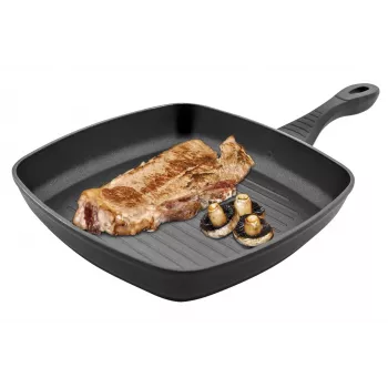 Sartén de parrilla JATA G28 cuadrada negra