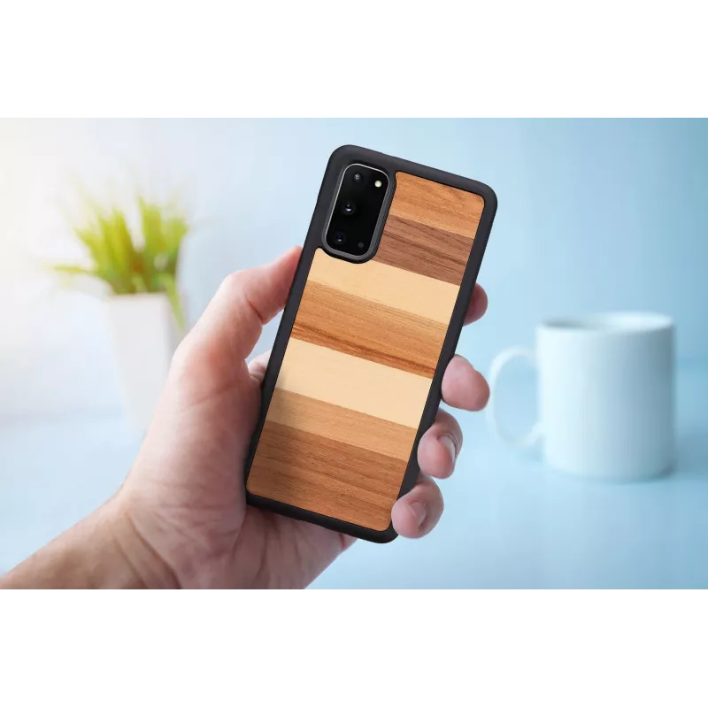 Funda para móvil Man and Wood Galaxy S20 negro — Funda protectora para Samsung Galaxy S20