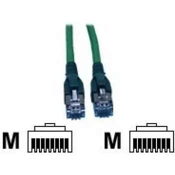 TE Connectivity AMP - Cable de parcheo - RJ-45 (M) a RJ-45 (M) - 3 m - SFTP - CAT 6 - libre de halógenos - verde (0-1711735-3)