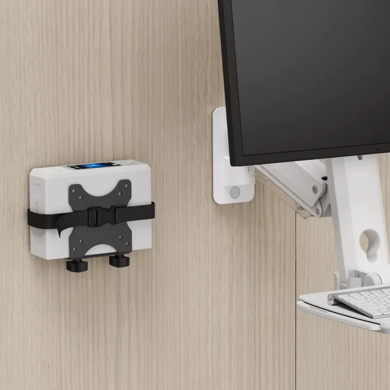 Soporte para mini PC MACLEAN MC-115B — soporte compacto regulable en altura para carcasas de PC pequeñas