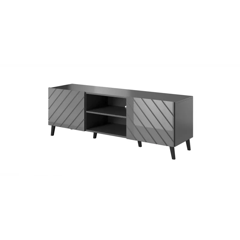 Mueble RTV ABETO 150x42x52 grafito/brillante