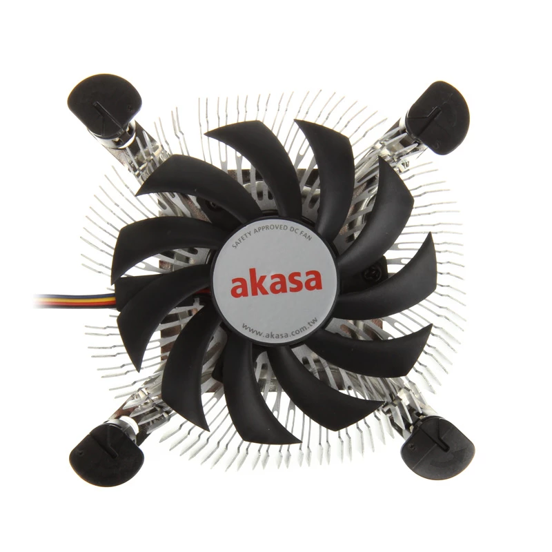 Disipador de CPU de perfil bajo Akasa AK-CC7122BP01, LGA775/LGA1156/LGA1155, aluminio, 75 mm