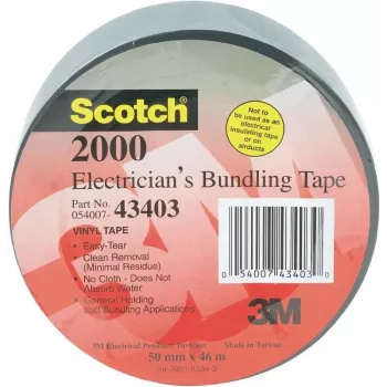Cinta americana 3M 2000 - gris - PVC - 46 m - 50 mm - 0,15 mm (7000076790)
