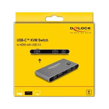 Switch KVM DeLOCK 11486 USB HDMI 8K Ultra HD 144 Hz