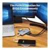 Dock USB-C Eaton Tripp Lite, doble pantalla - 4K 60 Hz HDMI, USB 3.2 Gen 1, hub USB-A, GbE, tarjeta de memoria, función de carga PD 100W, gris - Estación de acoplamiento - USB-C - 2 x HDMI - 1GbE (U442-DOCK