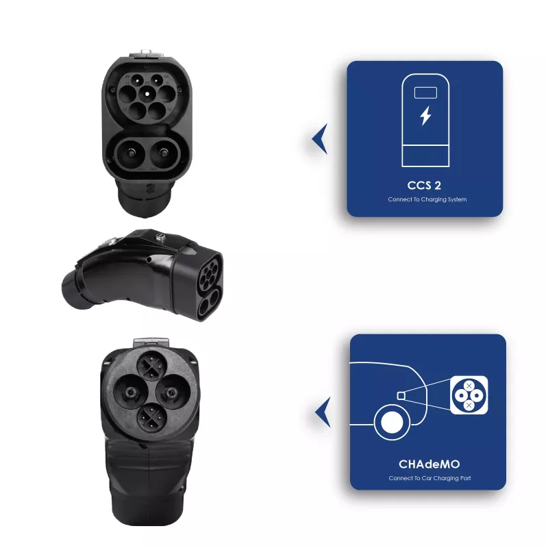 Akyga AK-SC-E18 Adaptador de carga rápida DC para VE CCS2 / CHAdeMO 1000V DC 250A