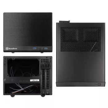 SilverStone SUGO 13 - Desktop - Mini-DTX - sin fuente de alimentación (AT / PS/2) - Negro - USB/Audio (SST-SG13B-Q)