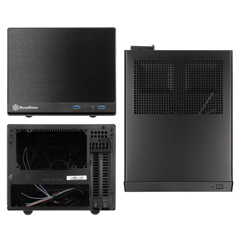 SilverStone SUGO 13 - Desktop - Mini-DTX - sin fuente de alimentación (AT / PS/2) - Negro - USB/Audio (SST-SG13B-Q)