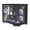 Darflash FT418 Caja de ordenador + 6 ventiladores aRGB (negro)