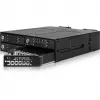 ICY DOCK - ToughArmor MB720MK-B V3 - 4x PCIe 4.0 M.2 NVMe a 4x OCuLink en 1x bahía de 5,25 marco móvil metal negro con bloqueo de llave (compatible con Tri-Mode)