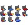 Caja de piezas pequeñas allit EuroPlus Pro M 44XH-12L — acero con recubrimiento en polvo, azul, modelo 454131
