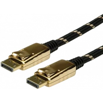 Cable DisplayPort ROLINE 11.04.5648 7,5 m negro oro