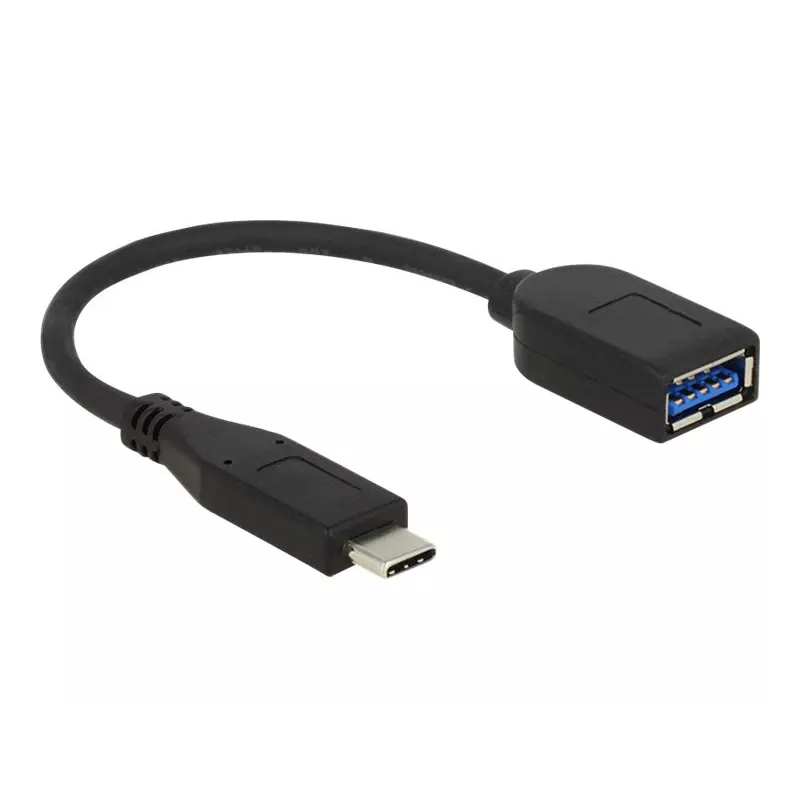 Cable USB DeLOCK USB 3.1 Gen 2 Type-C/Type-A 0,1 m negro