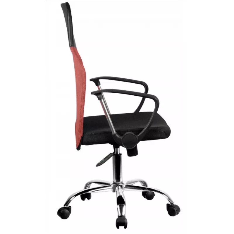 Silla de oficina/ordenador Topeshop KRZESŁO NEMO CZERWON con asiento acolchado y respaldo de malla