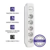 Regleta de alimentación Qoltec 50276 1,8 m 5 tomas de corriente para interior Blanco