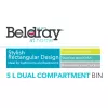 Cubo de basura con dos compartimentos Beldray LA035235SSFEU7 acero inoxidable 5 litros