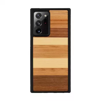 Funda protectora Man and Wood para Samsung Galaxy Note 20 Ultra — acabado madera negro