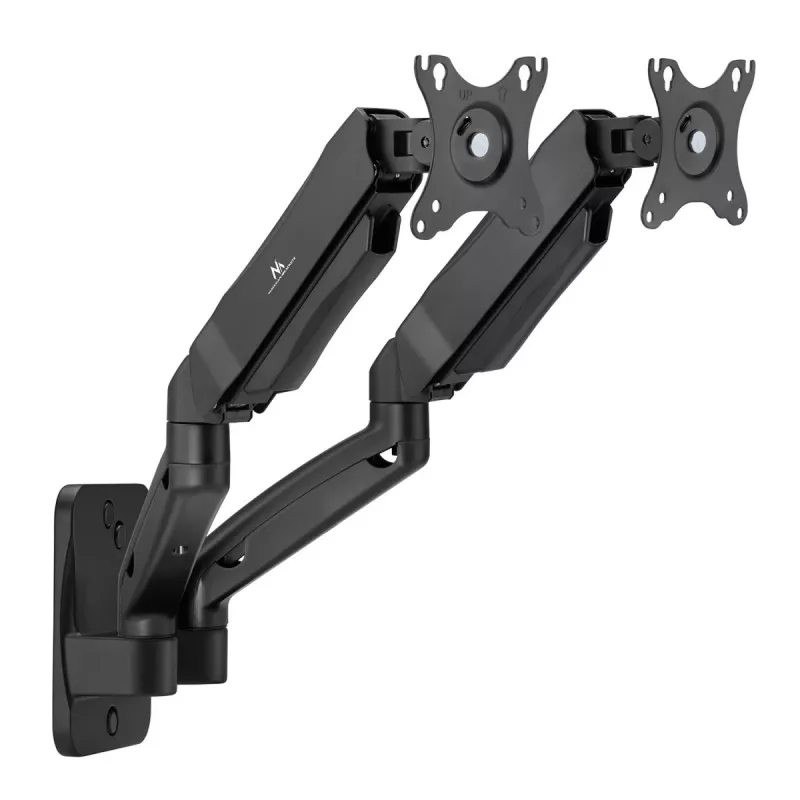 Soporte de pared Maclean para dos monitores, 17-32'', máx. 9 kg, resorte mecánico, MC-988