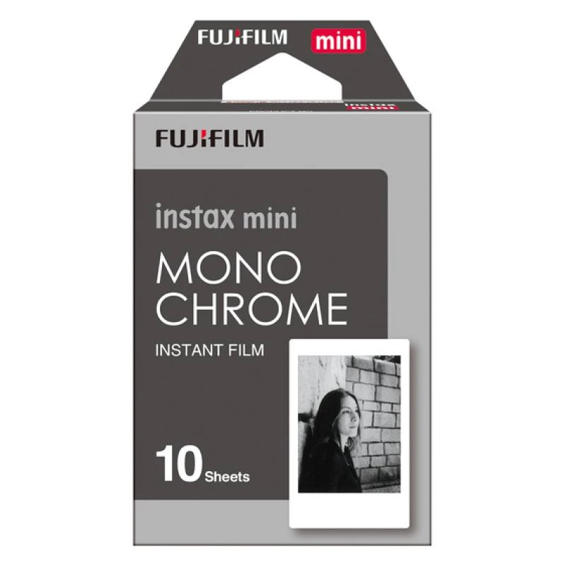 Fujifilm Instax Mini Monochrome - Película instantánea en blanco y negro - instax mini - ISO 800 - 10 fotos